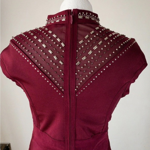 WOW Couture Beaded Detail Bodycon Dress Size 12 - Picture 6 of 6